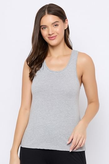 Front listing image for Cotton Tank Top In Grey