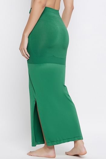 Back listing image for Saree Shapewear in Green with Drawstring