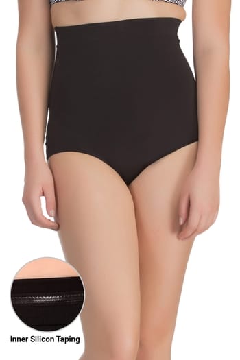 Clovia High Waist Tummy Tucker in Black