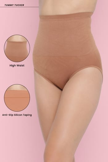 Clovia High Waist Tummy Tucker in Nude Colour