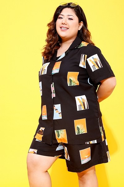 Buy CRICLE Cotton Printed 3/4 Capris Pyjamas Nightwear for Women's and girls  (Black Colour) Online at Best Prices in India - JioMart.