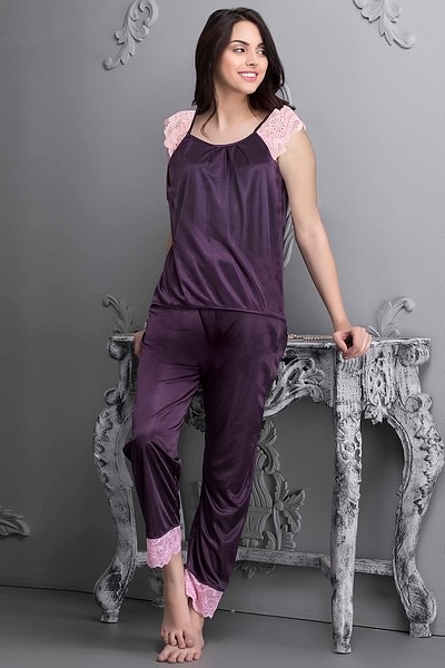 Buy Purple Night&LoungeWearSets for Women by Clovia Online