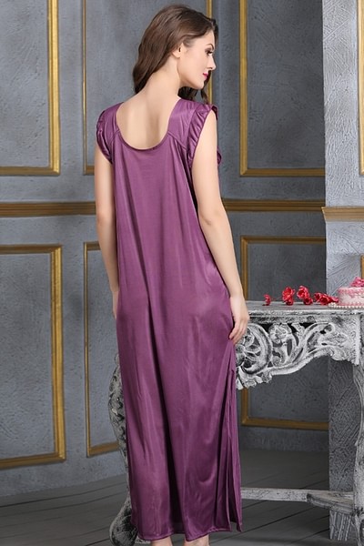 Buy 7 Pcs Nightwear Set in Purple- Satin Online India, Best Prices, COD -  Clovia - NS0564A15