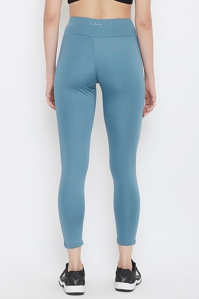 Buy Comfort Fit High-Rise Flared Yoga Pants in Teal Blue with Side Pockets  Online India, Best Prices, COD - Clovia - AB0114R36