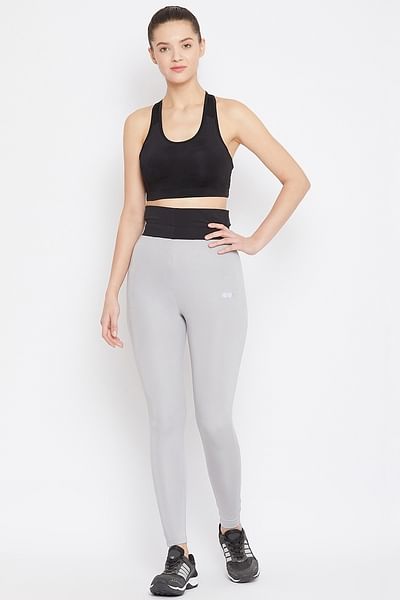 Activewear Ankle Length Tights in Grey ( Size S, Size M, Size L, Size XL