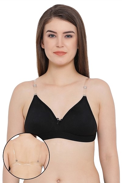 Buy Clovia Cotton Rich Tube Bra With Detachable Transparent Straps Online  at Low Prices in India 