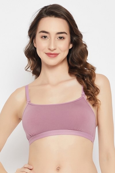 Buy Clovia Padded Non-Wired Full Cup T-Shirt Bra In Lavender Online