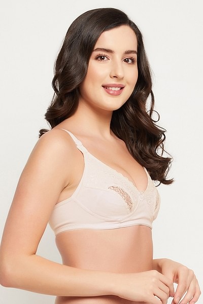 Buy Non-Padded Non-Wired Full Figure Feeding Bra in Nude Colour - Cotton  Online India, Best Prices, COD - Clovia - BR2416A24