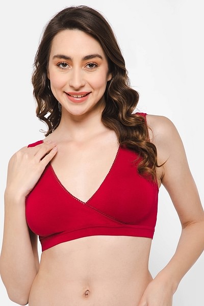 Buy Non-Padded Non-Wired Full Cup Slip-On Feeding Bra in Magenta - Cotton  Online India, Best Prices, COD - Clovia - BR2415A14