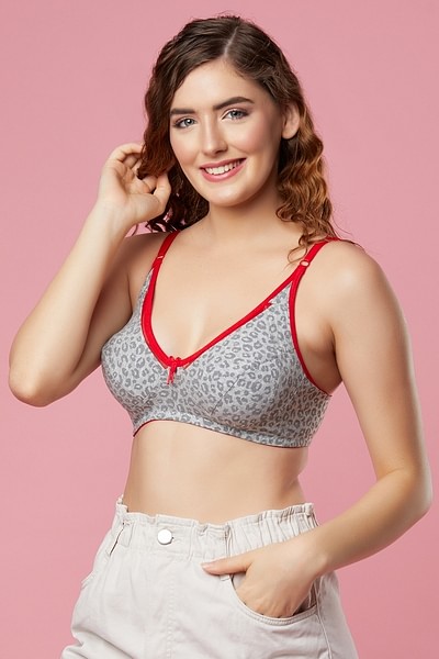 Buy Pack of 6 Non-Padded Non-Wired Printed Bras & High Waist
