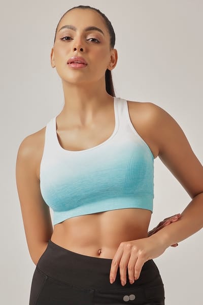 Ombre Print Seamless Sports Bra