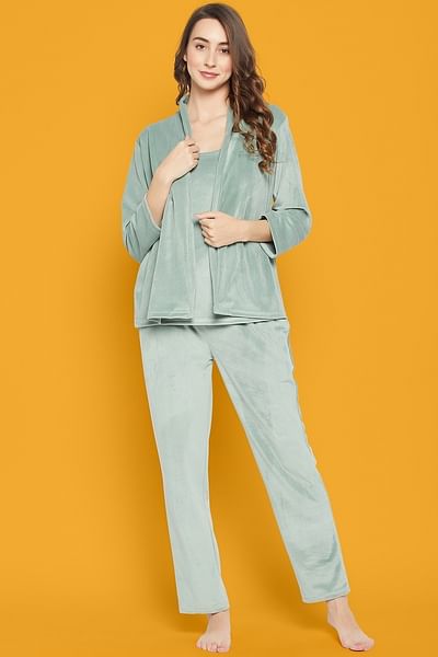 Mint green pyjamas hot sale