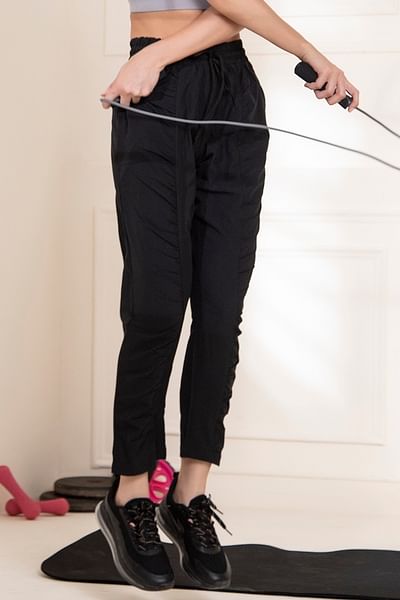 Buy Online Blue Cotton Polyester Jogger Pants for Women & Girls at Best  Prices in Biba India-ATHLEIS