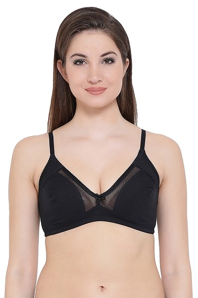 Buy Comfy Stretchable Cotton Bra In Black Online India, Best