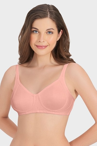 Buy Amante Padded Non-Wired T-Shirt Bra With Detachable Straps - Nude Online