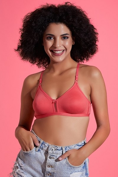 Women's Bra Comfort Push Up Plunge Bra Seamless Wireless T-Shirt Bras  (Color : Orange, Size : 40A) : : Clothing, Shoes & Accessories