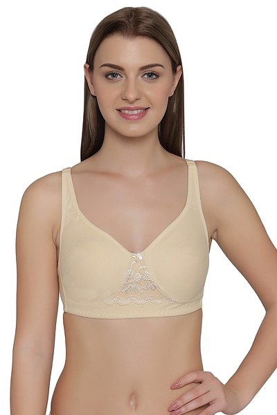 Buy Amante Double Layered Non Wired Full Coverage Lace Bra