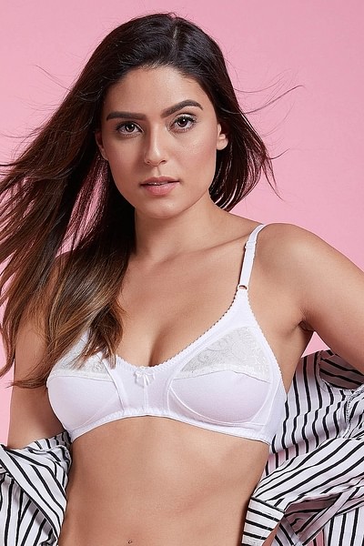 Stretchable Cotton Strapless Tube Bra White for Casual Occasions