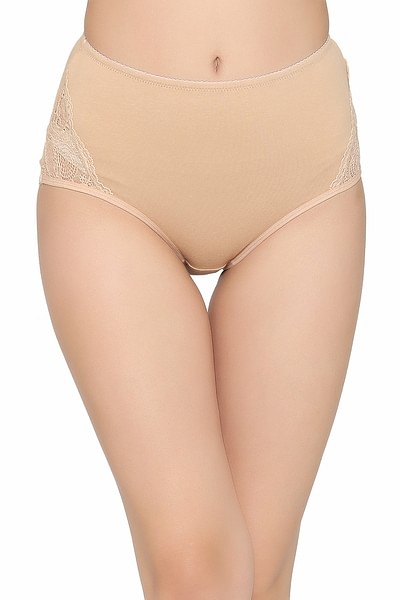 Buy Cotton High Waist Hipster Panty with Lace Panel Online India, Best  Prices, COD - Clovia - PN1057P24