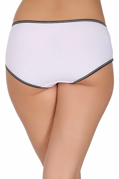 Buy Cotton Mid Waist Hipster In White Online India, Best Prices