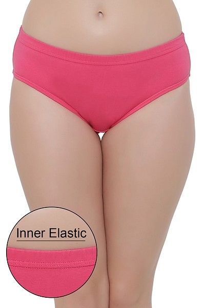 Buy Clovia Cotton Medium Waist Inner Elastic Hipster Panty online
