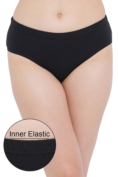 Buy Cotton Mid Waist Hipster Panty With Inner Elastic Online India Best Prices Cod Clovia 9889