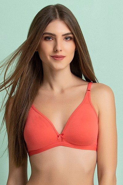 Buy Non-Padded Non-Wired Demi Cup Bra in Maroon - Cotton Online India, Best  Prices, COD - Clovia - BR0856T09