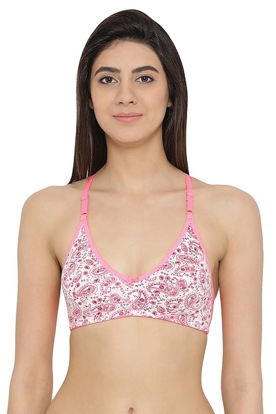 Paisley sports bra in pink - The Upside