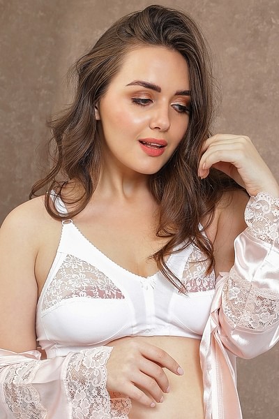 Buy Non-Padded Non-Wired Full Cup Bra in White - Cotton (With Matching  PN1754R18,PN1675R18) Online India, Best Prices, COD - Clovia - BR1054R18