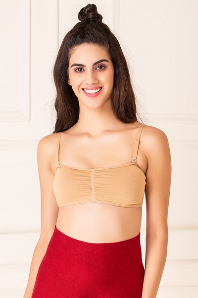 Buy Tube Bra in Light Pink Color with Detachable Transparent Straps Online  India, Best Prices, COD - Clovia
