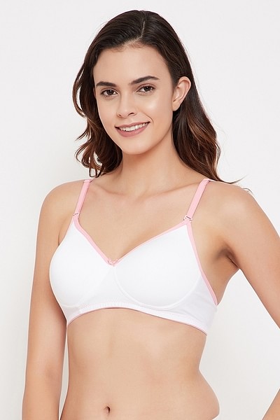 Buy IPP Women's Pure Organic Cotton Non-Padded Non-Wired Everyday T-Shirt  Bra (White_44B) (Pack of 1) at