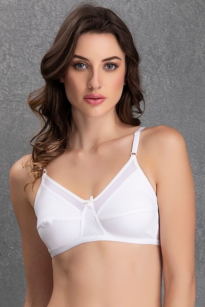 Buy Non-Padded Non-Wired Full Coverage Bra - Cotton Online India