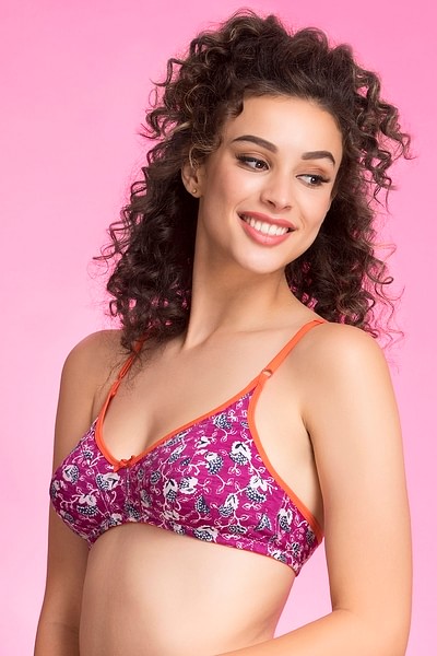 Buy Non-Padded Non-Wired Printed Bra - Cotton Online India, Best