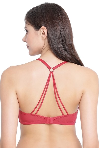 Buy Non-Padded Non-Wired Full Coverage Printed Racerback Bra In Red -  Cotton Online India, Best Prices, COD - Clovia - BR1478P04