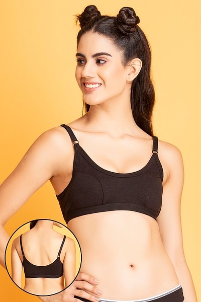 Buy ENVIE Women's Cotton Padded Sports Bra_Ladies Full Coverage, Non-Padded,  Wirefree BraGirls Inner Wear for Daily Use Sports Bra - Black (XL/38)  Online at Best Prices in India - JioMart.