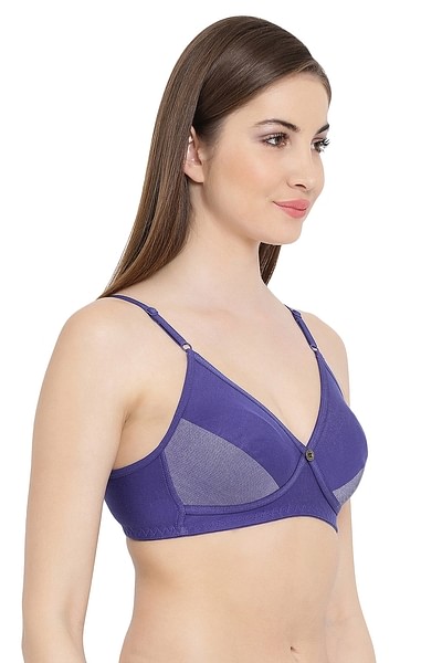 Buy Clovia Cotton Double Layered Non Wired T Shirt Bra - Bra for