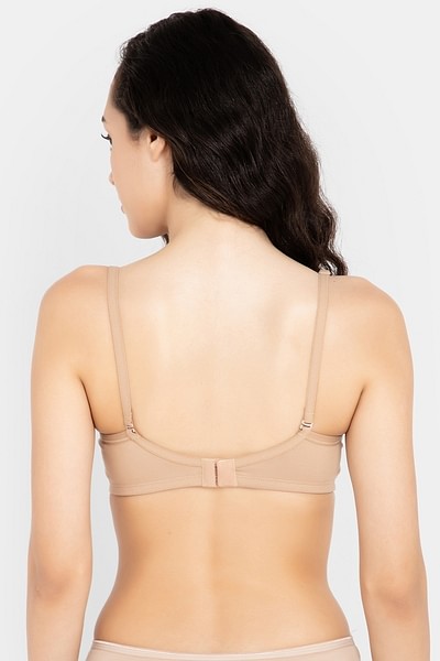 Buy Padded Non-Wired Full Cup Multiway T-shirt Bra in Nude Colour - Cotton  Online India, Best Prices, COD - Clovia - BR1049R24