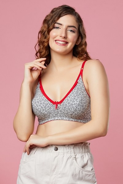 Buy Non-Padded Non-Wired Full Coverage Animal Print Bra - Cotton Rich  Online India, Best Prices, COD - Clovia - BR0469P05