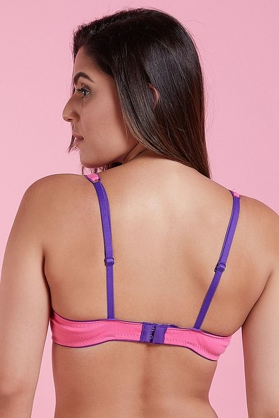 Buy Non-Padded Non-Wired T-shirt Bra In Pink - Cotton Rich Online India,  Best Prices, COD - Clovia - BR0584P14