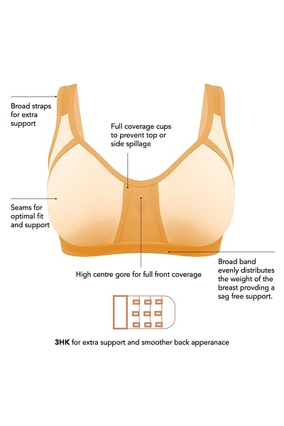 Buy Non-Padded Non-Wired Full Cup Bra in Pink - Cotton Rich Online India,  Best Prices, COD - Clovia - BR0706P14