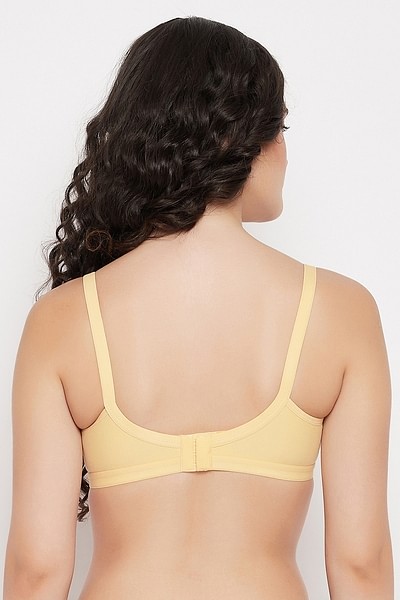 Buy Non-Padded Non-Wired Full Coverage T-shirt Bra in Nude - Cotton Rich  Online India, Best Prices, COD - Clovia - BR0974P24