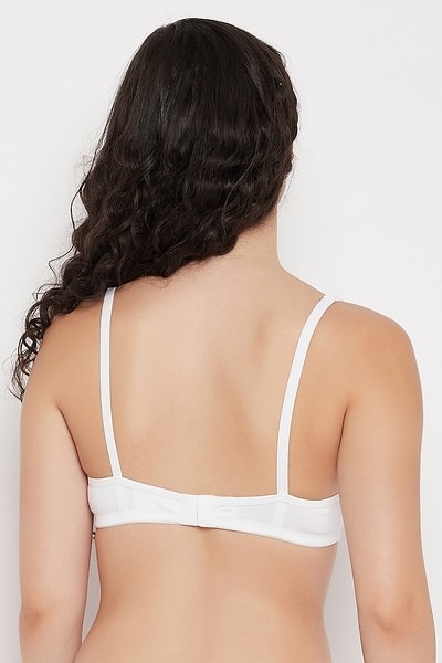 Buy Non-Padded Non-Wired Full Cup Bra in White - Lace Online India, Best  Prices, COD - Clovia - BR0224A18