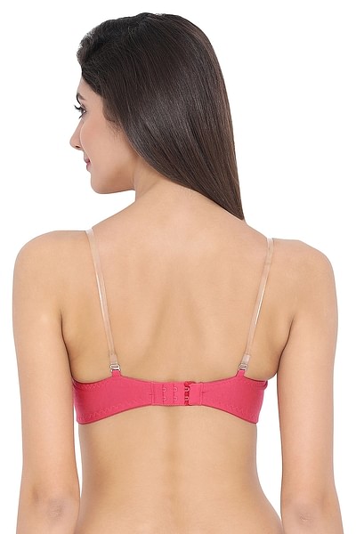 Clovia Women's Bra with Detachable Transparent Back & Shoulder Straps  (BR0376P12_Purple_32B)