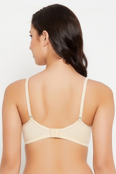 Buy Lightly Padded Non-Wired Full Coverage Spacer Cup T-Shirt Bra in Nude  Colour - Cotton Rich Online India, Best Prices, COD - Clovia - BR1280A24