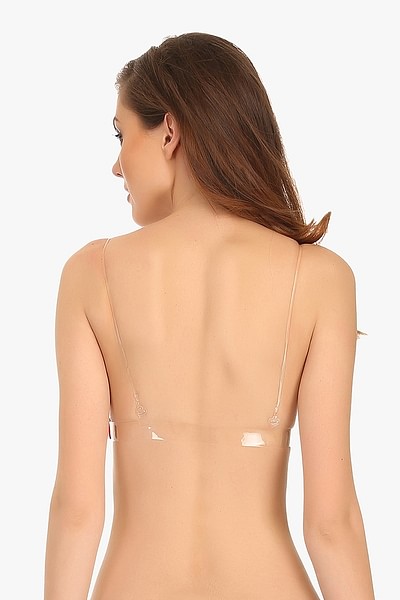 Clovia Women's Cotton Rich Non-Wired T-Shirt Bra with Transparent Multiway  Straps (BR0376P24_Beige_36B) : : Fashion