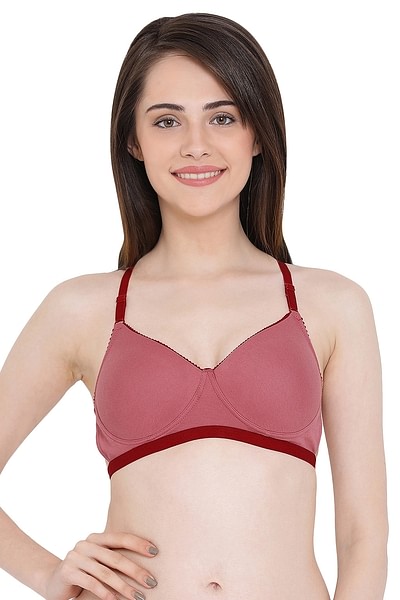 Buy Cotton Rich Padded Non-Wired Cage Back T-shirt Bra Online India, Best  Prices, COD - Clovia - BR1668P22