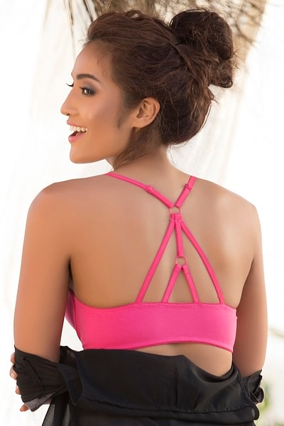 Buy Cotton Underwired Padded Front Open Cage Bra Online India