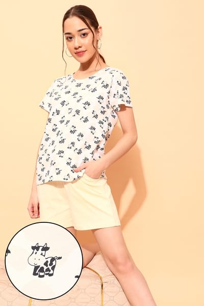 Colorful Cow Print Men's Shorts main image 1