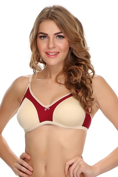  Womens Balconette Bra Plus Size Full Coverage Tshirt  Seamless Underwire Bras Back Smoothing Beige 34F