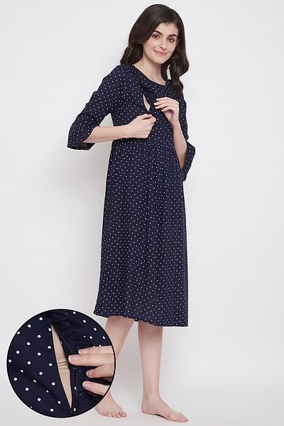 100% Cotton Maternity Nursing Long Night Dress Large Size Loose Robe  Clothes for Pregnant Women Summer Pregnancy Sleep Home Wear